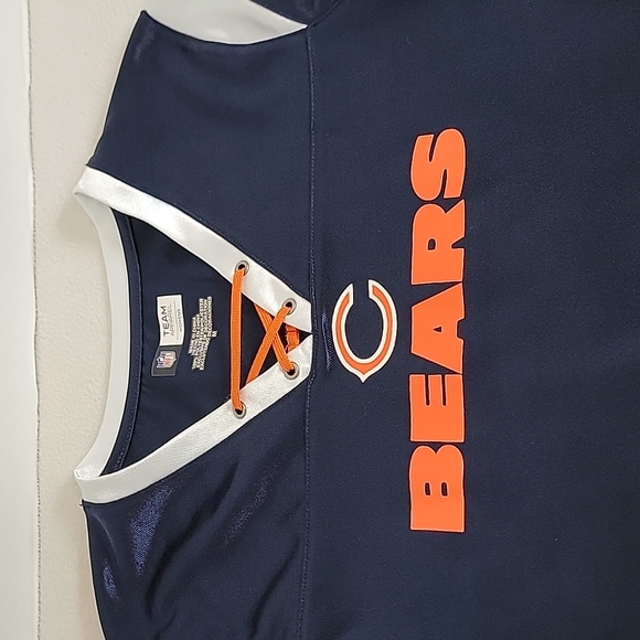 NFL Team Apparel Women's Blue White Orange Short Sleeve Top,  M - Picture 3 of 7